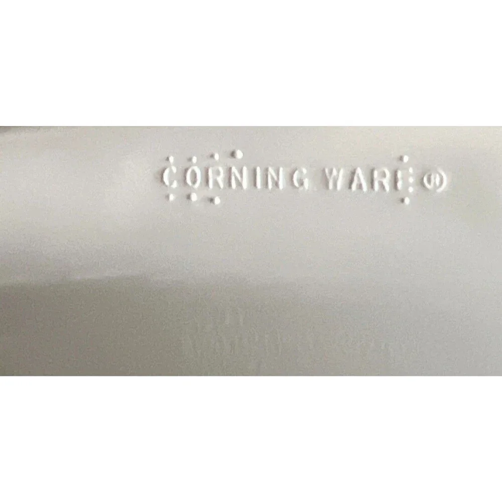 Vintage Corning Ware Abundance Pattern Casserole Set with Amber Lids (8 Pieces)